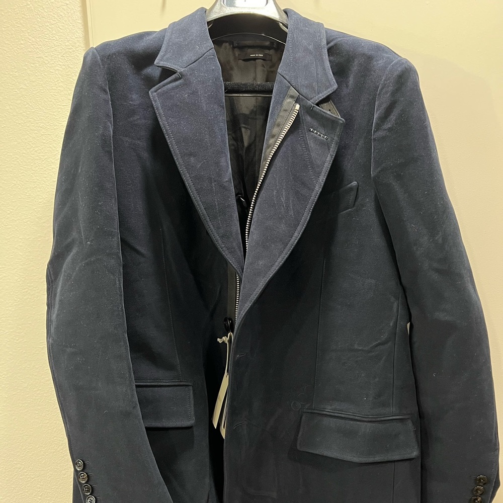 Tom Ford cotton moleskin sartorial jacket , size 54, navy